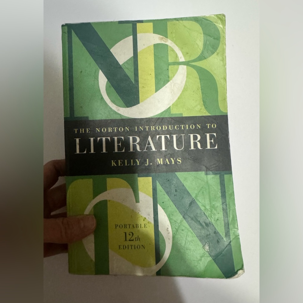 The Norton Introduction to Literature Book textbook college university school